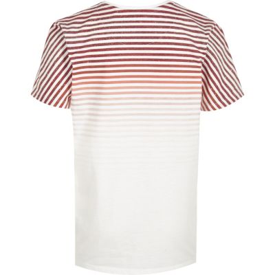 Boys red strip print t-shirt